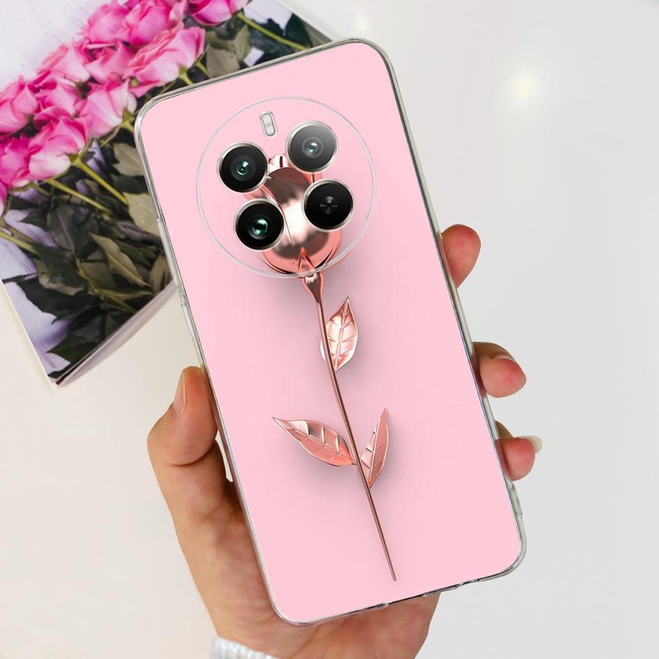 Чехол для Realme 12 Pro Plus Популярный Цветок Астронавт Мягкий Прозрачный Силиконовый Чехол для Телефона на Realme 12 Pro 5G 2024 Funda RMX3842 Чехол