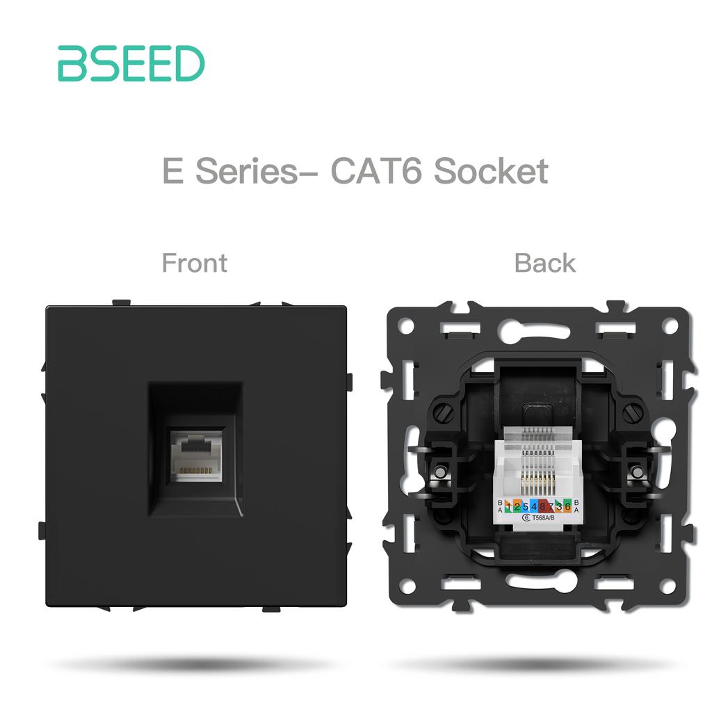 BSEED Модуль кнопки выключателя DIY Зарядка телефона от USB Розетка FR Части Настенный светильник Большой выключатель Пластиковая рамка Комбинация Серия E