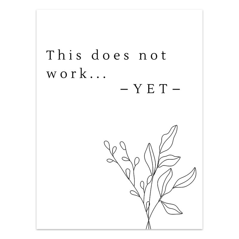 Картина на холсте в скандинавском стиле, минималистичный постер, девиз «Установка на рост», декоративные картины, мотивационное настенное искусство, картина для комнаты