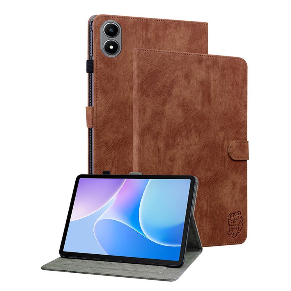 For Infinix Xpad 20 Case Tiger Imprint Anti-Scratch PU Leather Tablet Cover