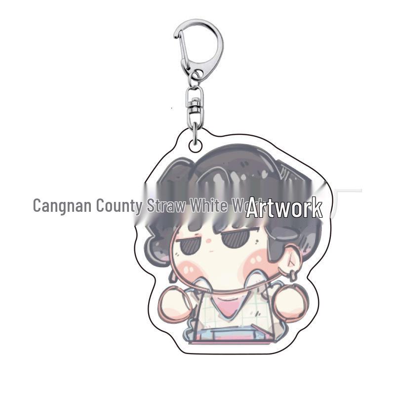 K-pop Брелок для ключей с женской группой «Охотники на демонов»: Милый акриловый брелок для школьной сумки Lumi, Zoe, Mira & Qin Yu