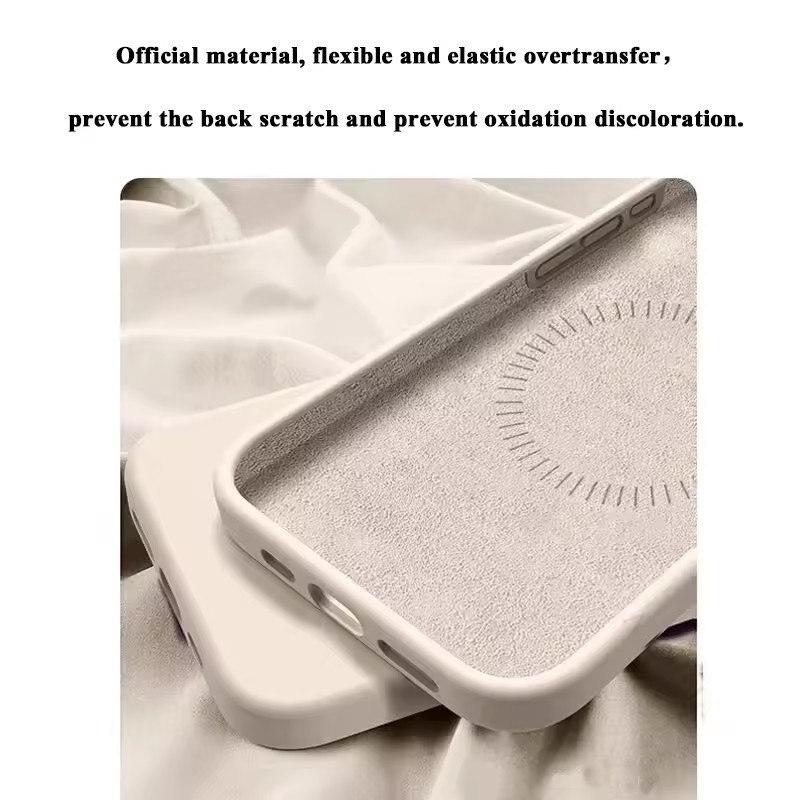 2025 Liquid Silicone Magnetic Case For iPhone 16 15 14 11 12 13 Pro Max Plus Wireless Charging Soft Cover