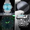 OLEVS Watch for Men Brand Blue Popular Quartz Calendar Waterproof Watch for Men Stainless Steel Stylish Silver