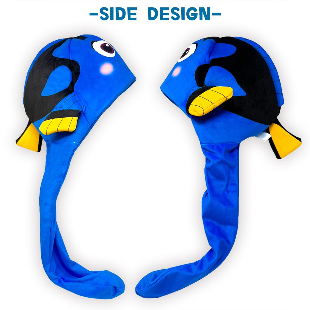 Finding Nemo Pyoko Pyoko Plush Toy with Hat, Approx. 64cm, Includes Toy Diamond (Dory (Blue))