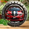 Винтажный металлический настенный знак гаража Holden, 8 дюймов, круглый, с красно-черной полосой
