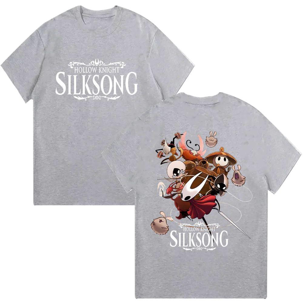 Hollow Knight Silksong Graphic Print Retro Tshirt Fashion Cartoon Hot Game Tshirt Casual Comfortable Loose Top Unisex