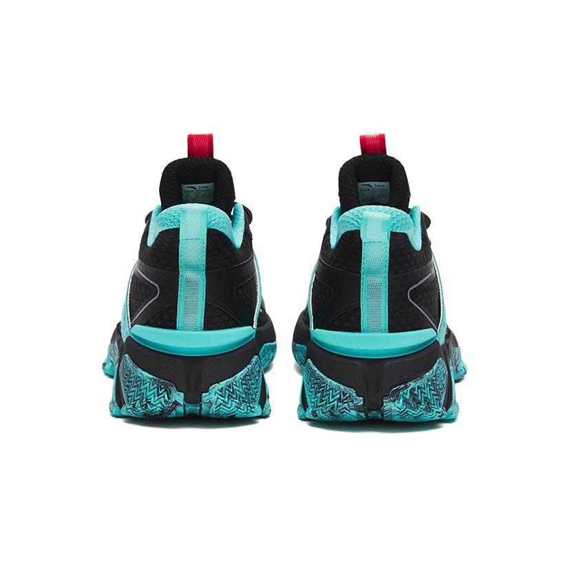 Anta Детские баскетбольные кроссовки Sniper Durable Non-Slip Low-Top Детские кроссовки Black Green 312311115-4