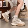 Fashion New 2025 Plus-size Wedge Loafers Comfortable Wear-resistant New Lace-up Autumn Fashion Platform Sneakers Casual Sneakers