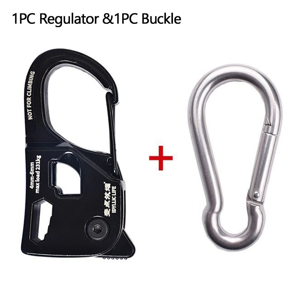 Aluminum Alloy Tent Rope Buckle 5m Rope Wind Rope Hanger Quickdraw Tent Accessories Outdoor Tool