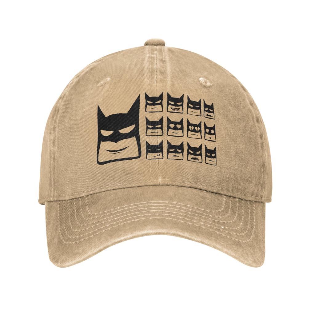 BatUnisex Symbol Grainy Logo Unisex Style Baseball Cap Distressed Washed Hats Cap Vintage Outdoor Summer Adjustable Sun Cap