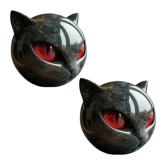 Мини Кошка Камень Полимерная Кошка Голова Фигурка Коллекционный Целебный Камень Мраморная Текстура Кошка Камень Сувенир Подарок для Любителей Кошек Женщин Мужчин