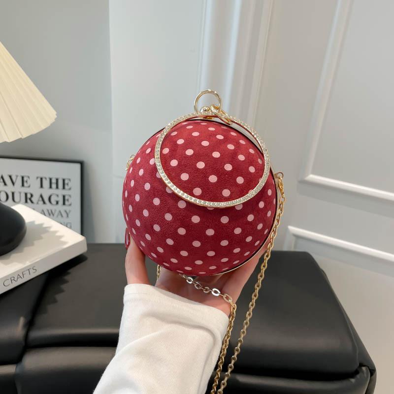 Модная ручная маленькая сумка кроссбоди круглой формы, легкая роскошная сумка-кроссбоди на цепочке на одно плечо