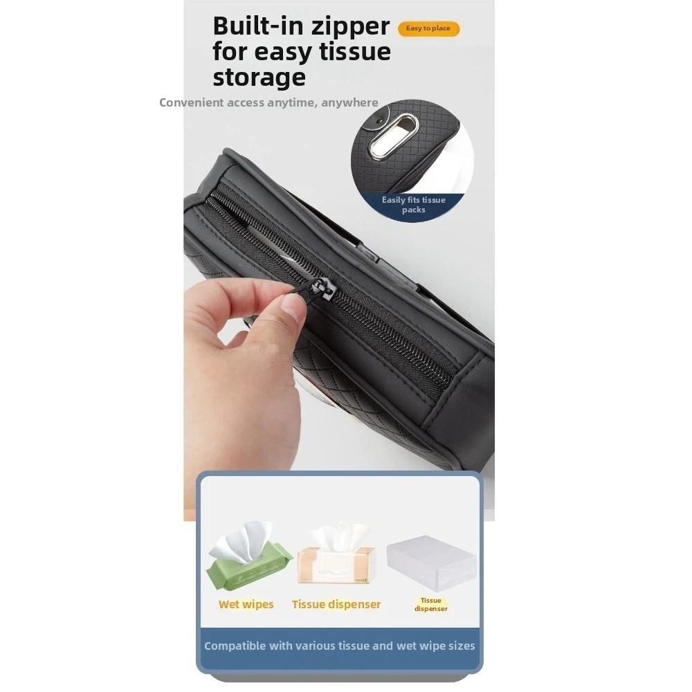 Thickened Car Visor Tissue Box Multi-Functional Backseat Tissue Case Car Interior Accessories