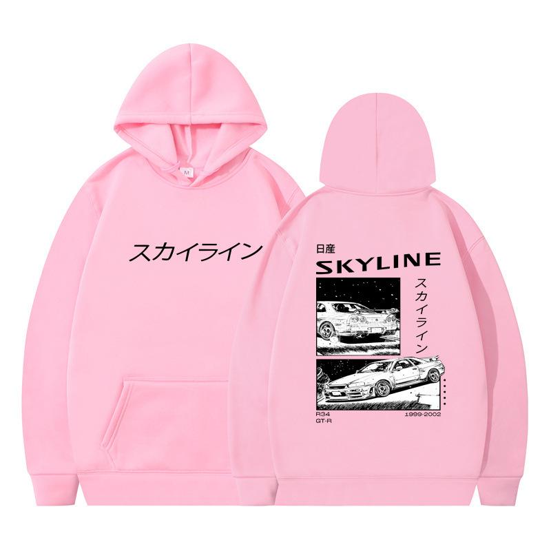Autumn and Winter New Anime Drift AE86 Initial D Printing Fashion Casual Hooded Men's and Women's Sweatshirt