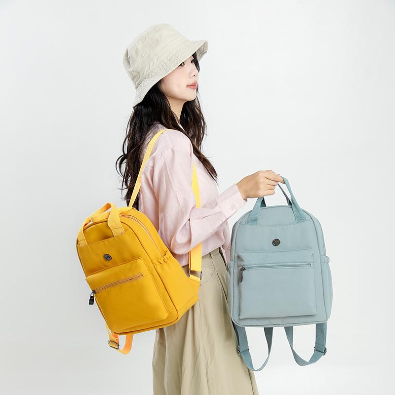 Однотонный рюкзак большой вместимости женский дорожный рюкзак легкий школьный рюкзак для студенток