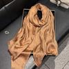 New Imitation Silk Fashionable Elegant High-end Long Silk Scarf Short Beard Shawl Long Scarf Tensile Cotton Gold Silk Scarf