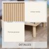 Nightstand with Drawer and Open Shelf, 47x47x50 cm, Natural Wood