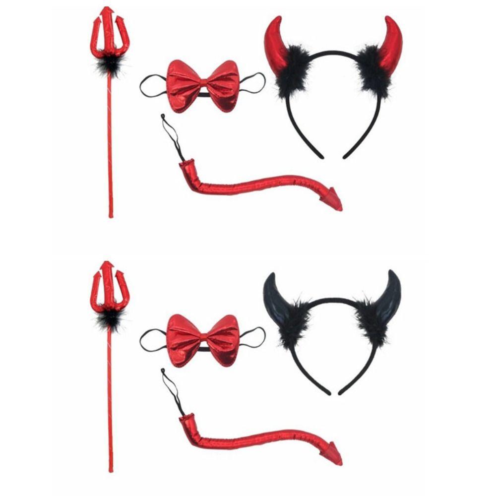 Cosplay Costume Halloween Cosplay Accessories Plastic Headband Bowtie Tail Set Cosplay