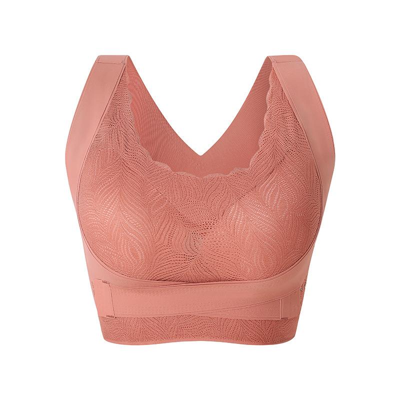 Cross Shockabsorbing Lace Buckle Side Sports Vest Traceless Back Adjustable Yoga Fitness Sports Bra For Women