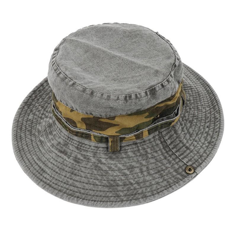 Cotton Wide Brim Sun Hat Women Men Outdoor Hiking Fishing Travel UV Protection Breathable Fisherman Cap