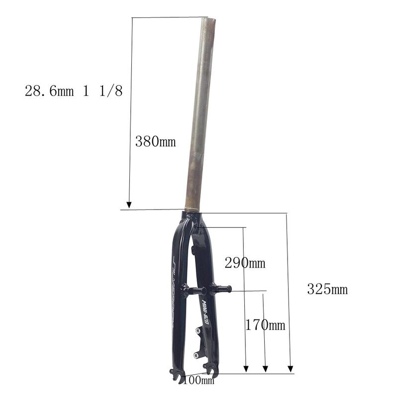 SILVEROCK 02D Алюминиевая вилка 20" 406 451 Дисковый ободной тормоз для Мини-велосипеда BMX Жесткие вилки 1 1/8" 28,6 мм