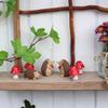 7pcs Cute Animal Sculpture Resin Garden Miniatures Figurine Hedgehog Mushroom Statue Office