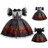 Halloween Girls Dress Printed Dress Witch Role Play Cosplay Costume Masquerade Costume