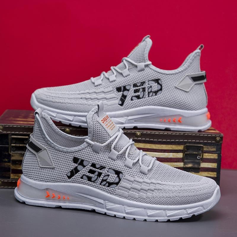 Мужская обувь Легкая спортивная мужская модная обувь Осенняя сетчатая дышащая модная обувь