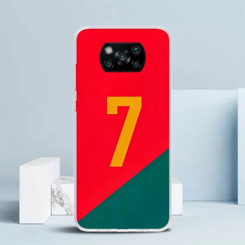 Чехол для телефона FootBall SuperStar Номер C 7 10 для Xiaomi Poco F7 Ultra X5 X6 X7 Pro M7 Redmi 15C 15 13C 13 12C 12 10C 10 10A 9 9C