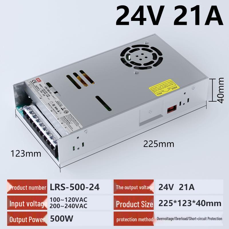 Высокомощный импульсный блок питания Mingwei LRS-450/600W 220В на 12В/24В/36В/48В, 20А/40А