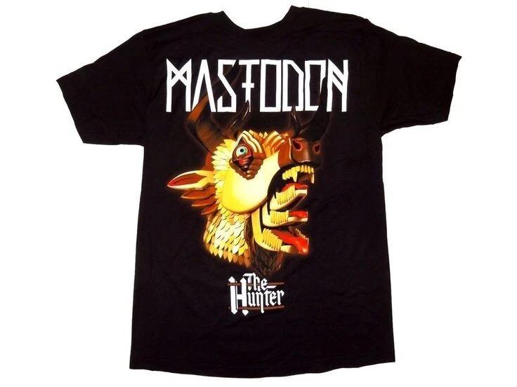 Футболка унисекс с коротким рукавом Mastodon Band The Hunter Черная 100% хлопок Мужские футболки Топ 2F398