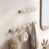 Beech&Walnut Row Hooks Light Luxury No-hole Bedroom Bathroom Entryway Shelves Hanging Coat Rack Coat Hooks Wall-mounted