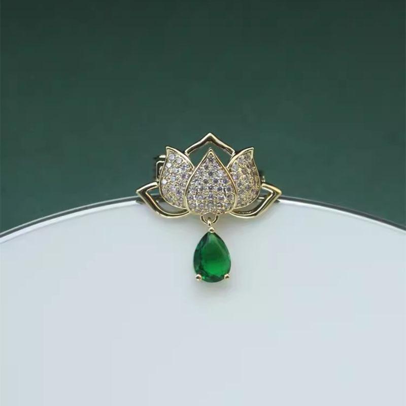 Брошь «Водный лотос», женственная, маленькая, летняя брошь, антибликовая пряжка, фиксированная одежда, аксессуары
