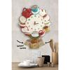 Coffee Feast Rocking Wooden Kitchen Wall Clock