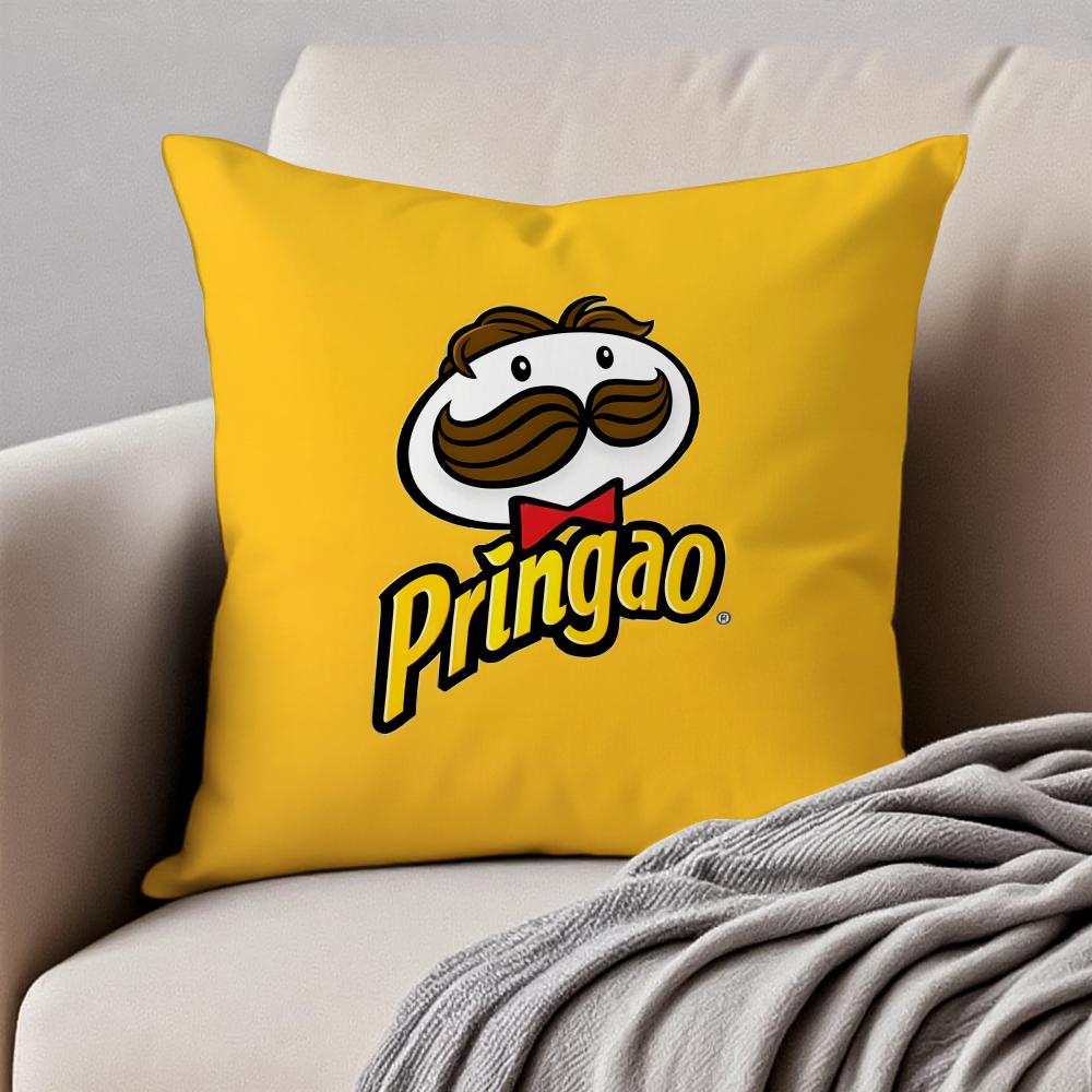 Popular Polychrome Inspired By PPringles Logo Cushion Cover Pillowcase Antidustmite Invisible Zipper Short Plush Sofa Cushion