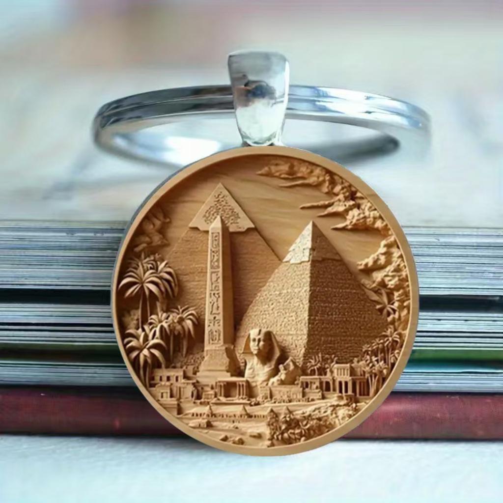 Брелок-подвеска Badge Time Gemstone Cross Border Accessories Metal Keychain