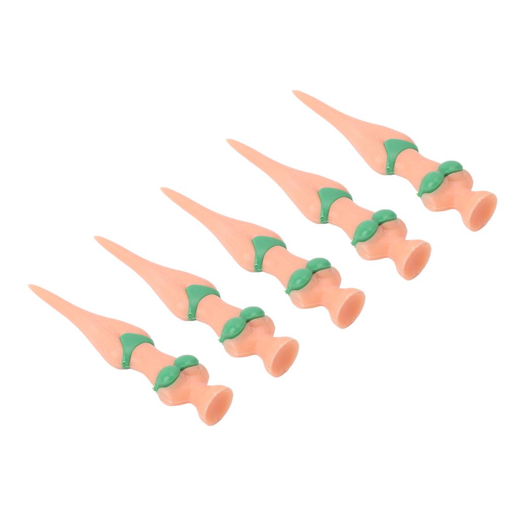 5 шт. пластиковых гольф-ти с противоскользящим покрытием, ти для гольфа с изображением девушки в бикини для тренировок по гольфу, зеленый