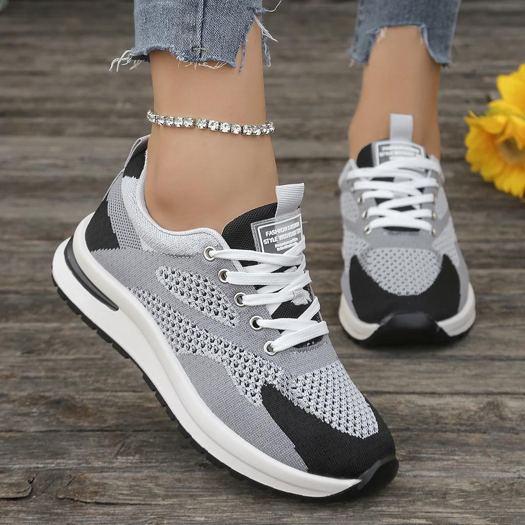 Women'S Casual Lightweight Sneakers Spring Autumn Fashion Mesh Breathable Versatile Running Shoes Round Toe Walking Shoes