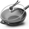 Maifan Stone Non-Stick Lightweight Wok Frying Pan for Household Universal Stovetop.