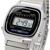 Женские цифровые часы Casio LA670WD-1 Серебристо-черный дизайн из нержавеющей стали