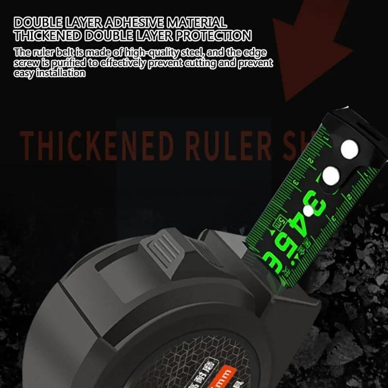 5/7.5/10M High Precision Thickened Self-lock Tape Measure Fluorescent Wear-resistant Steel Tape Measuring Tape Gauging Tools