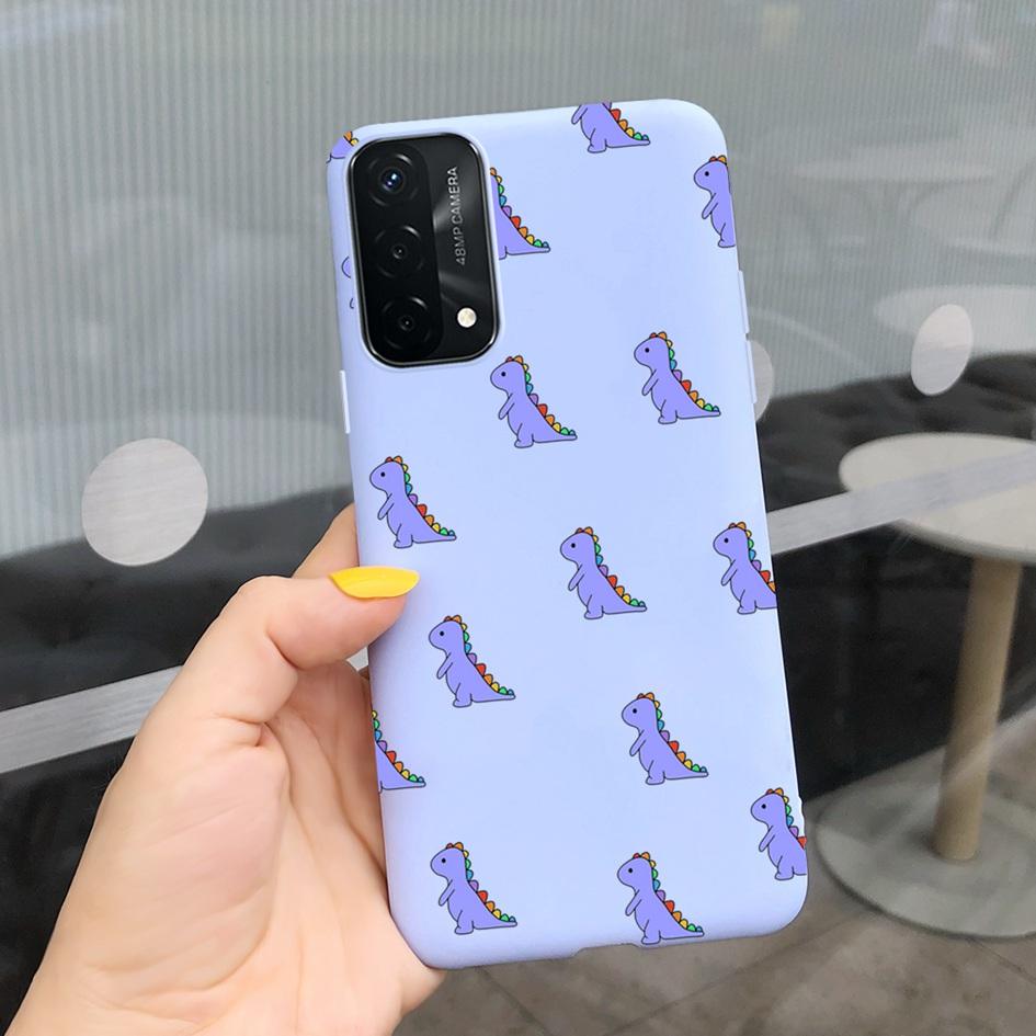 Чехол для телефона A74 Для OPPO A74 CHP2219 Чехол Роскошный Узор с Перьями, Динозаврами, Маргаритками Задняя Крышка Для OPPO A74 5G CPH2197 A 74 Мягкий Чехол