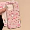 Розовый Цветок Милый Корейский INS Сладкий Чехол Для Телефона Для IPhone 17 Air 16 15 14 13 12 11 ProMax Plus Прозрачный Цветной Мягкий Прочный Чехол