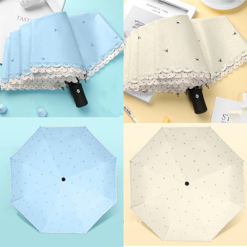 Женский зонт кружевной модный складной зонт солнцезащитный зонт ветро- и дождеустойчивый дорожный складной портативный студенческий подарок