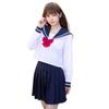 Cosplay Sailor Uniform Ribbon Costume Crossdressing High School Girl Sailor Uniform Long Sleeve White XL Size To L [Classe] Women's (Equivalent Size)