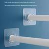 2/4/6 Pcs Non Perforated Curtain Rod Fixing Seat, Strong Adhesive Multifunctional Transparent Hook, Semi-circular Fixing Groove