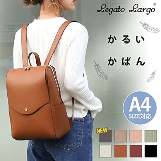Backpack Lightweight A4 Bag Black One Size [Legato Largo] LG-P0114 Women's