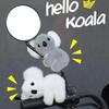 Плюшевая кукла-коала, украшение для руля мотоцикла, велосипеда, зеркала заднего вида, креативный декор с животными для скутера или велосипеда