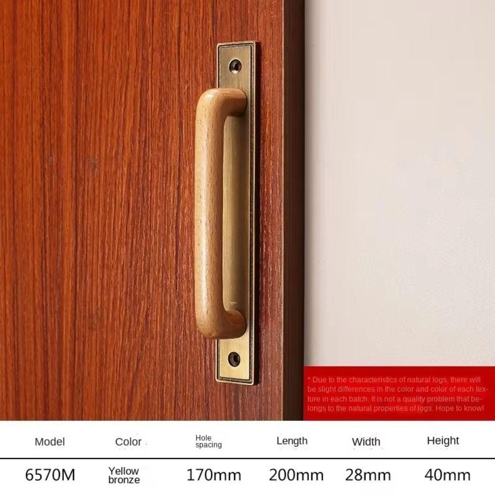 Bronze Colour Solid Wood Cabinet Handle Decorative Cabinet Pull Retro Pull Handle Wardrobe