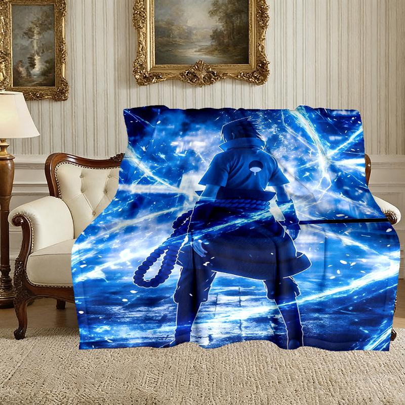 [1pc naruto Blanket] All-Season Blanket - Cozy Blanket for Sofa Couch Home Decoration, Digital Printed Nap Blanket